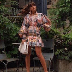 ZIMMERMANN RUNWAY NINETY SIX PATCHWORK MINI DRESS SIZE 1